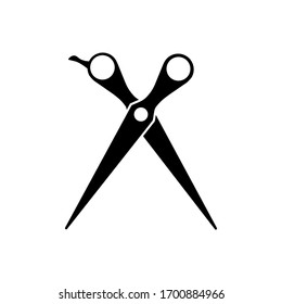 Scissor, shear, barber, shears icon vector logo design black symbol isolated on white background. Vector EPS 10