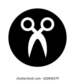 scissor silhouette isolated icon vector illustration design