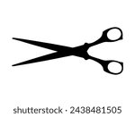 Scissor silhouette vector art white background
