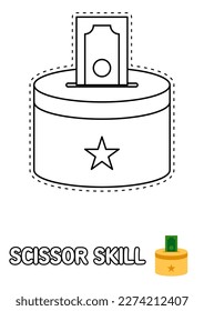 Scissor skill page with Charity for kids