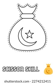 Scissor skill page with Donate for kids