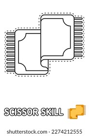 Scissor skill page with Prayer Rug for kids