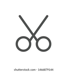 Scissor social media icon isolated on white background. Scissor symbol modern, simple, vector, icon for website design, mobile app, ui. Vector Illustration