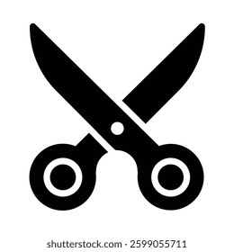 Scissor solid icon illustration. Perfect for website mobile app presentation. Suitable for any user interface and user experience