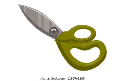 Scissor Template Vector Isolated Color