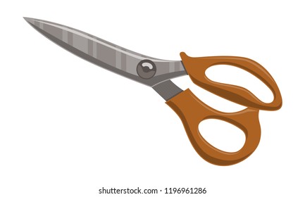 Scissor Template Vector Isolated Color