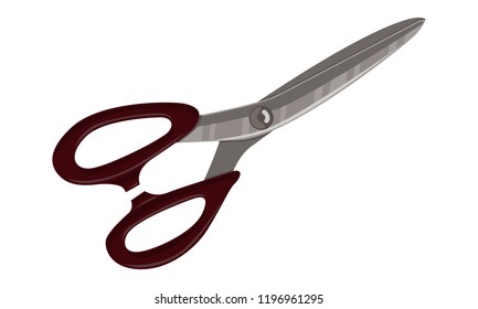 Scissor Template Vector Isolated Color