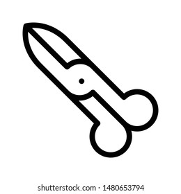scissor thin line vector icon