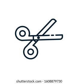 Scissor tool design, Instrument cut object paper tailor separation school and hair theme Vector illustration