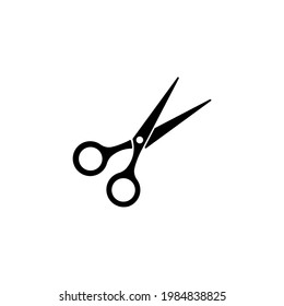 Scissor, trim or cut solid black line icon. Element on white background. Flat isolated symbol, sign used for: illustration, template, logo, mobile, app, design, web, dev, ui, ux, gui. Vector EPS 10
