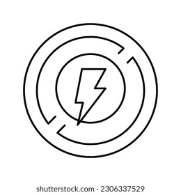 scissor use prohibition sign line icon vector. scissor use prohibition sign sign. isolated contour symbol black illustration