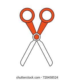 Scissor utensil isolated