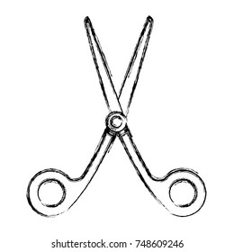 Scissor utensil isolated