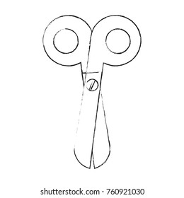 Scissor utensil isolated