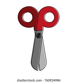 Scissor utensil isolated