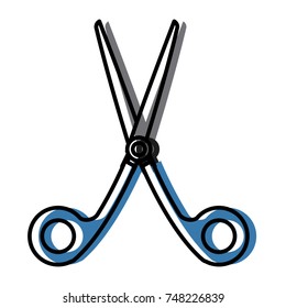 Scissor utensil isolated cute kawaii cartoon