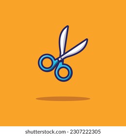 Scissor vector With colourfull drawing