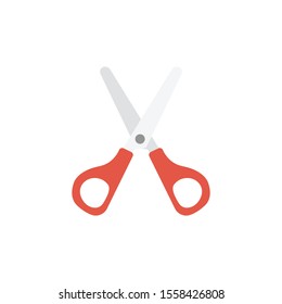 scissor vector flat colour icon 