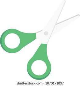 scissor vector flat colour icon