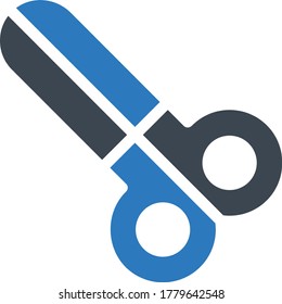 scissor vector glyph color icon 