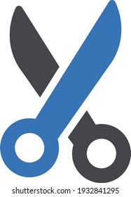 scissor vector glyph colour icon