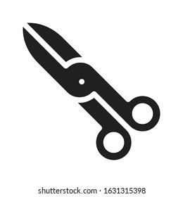 scissor vector glyph flat icon
