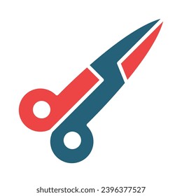 Scissor Vector Glyph Two Color Icons For Personal And Commercial Use.
