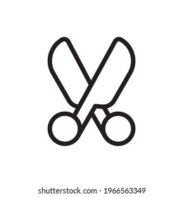 Scissor vector icon. Beauty And SPA Symbol EPS 10 FIle