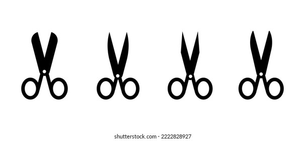 scissor vector. scissor icon, cut icon, and cutting vector. scissor silhouette - stock vector.