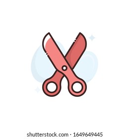 Scissor Vector Icon. illustration Style EPS 10 File