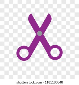 Scissor vector icon isolated on transparent background, Scissor logo concept