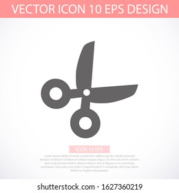 Scissor vector icon. Scissors cut vector icon design element or logo template. vector icon Black and white silhouette isolated.