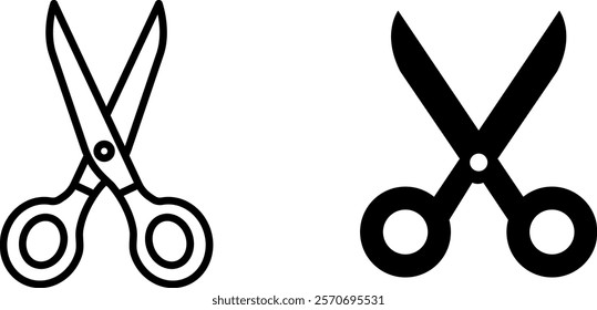 "Scissor Vector Icon Set: Sharp and Precise Designs for Crafts, Beauty, and Tailoring Projects"