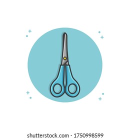 Scissor Vector Icon. Stationary Symbol Illustration Design. Tool Scissors Object Cartoon 