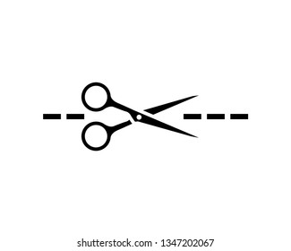 scissor vector icon template