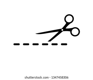 Scissors Icon Cut Marks Vector Image Stock Vector (Royalty Free ...