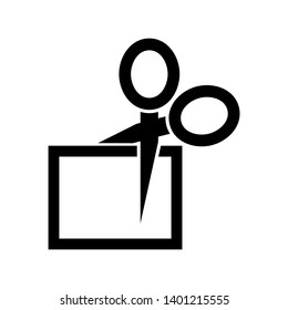 scissor vector icon template - Vector