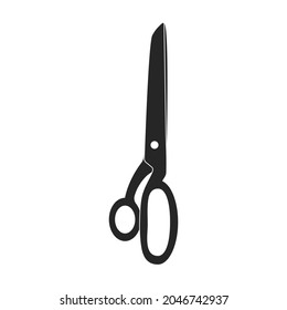 Scissor vector icon.Black vector icon isolated on white background scissor.