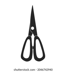 Scissor vector icon.Black vector icon isolated on white background scissor.