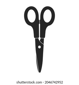 Scissor vector icon.Black vector icon isolated on white background scissor.