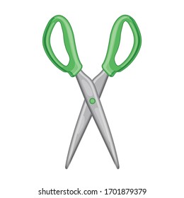 Scissor vector icon.Cartoon vector icon isolated on white background scissor.