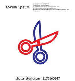 scissor vector icon,design for web