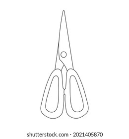 Scissor vector icon.Outline vector icon isolated on white background scissor.