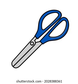 scissor vector illustration isolated element design for back to school poster, flyer, web icon