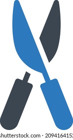 scissor vector illustration isolated on a transparent background. glyph vector icons for concept or web graphics.