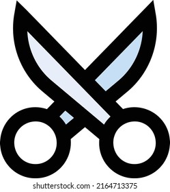 scissor Vector illustration on a transparent background.Premium quality symmbols.Stroke vector icons for concept and graphic design.