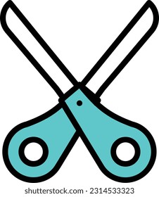scissor Vector illustration on a transparent background. Premium quality symmbols. Line Color vector icons for concept and graphic design.