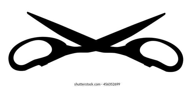 scissor vector illustration, scissor silhouette
