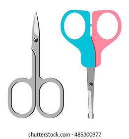 Scissor vector illustration tool isolated on white background