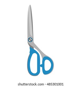 Scissor vector illustration tool isolated on white background